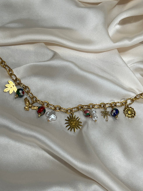 Collier multiples pendentifs bijoux