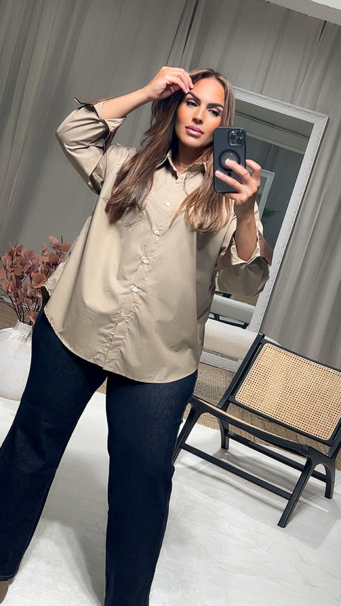 Chemise over size manches revers MIA