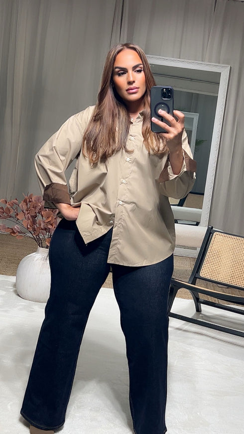 Chemise over size manches revers MIA