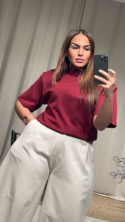 T-shirt à épaulettes