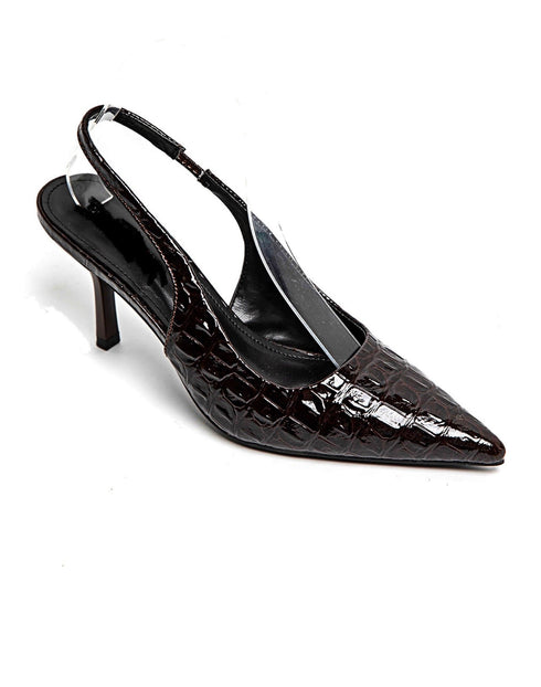 Slingback croco chaussures