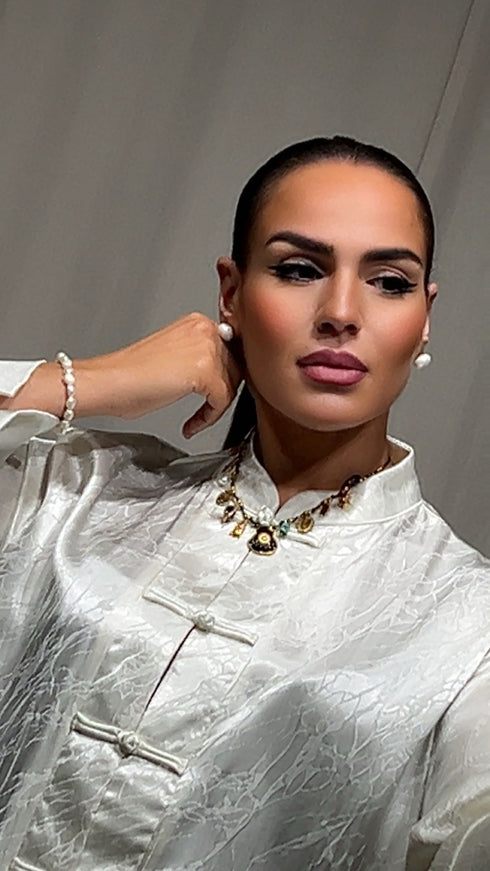 Collier multi- pendentif bijoux