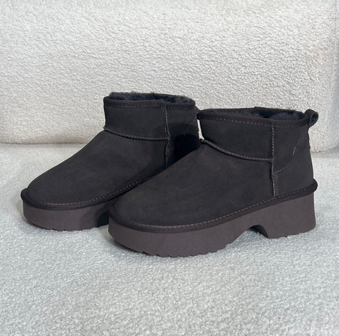 Bottines en cuir fourrée chaussures
