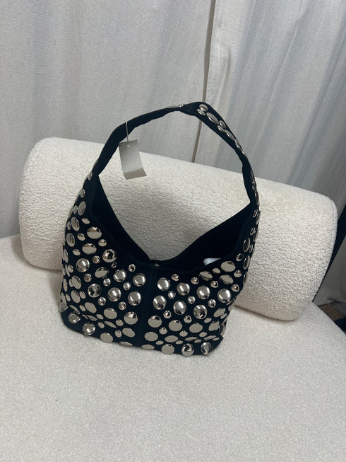 Sac à pois argenté