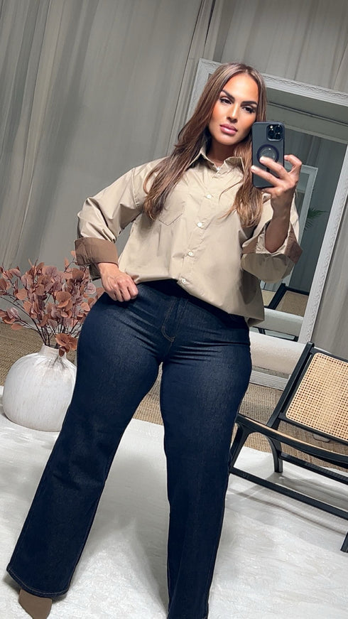 Chemise over size manches revers MIA