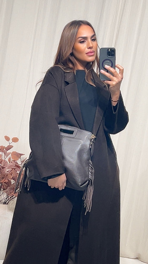 Sac en cuir à franges