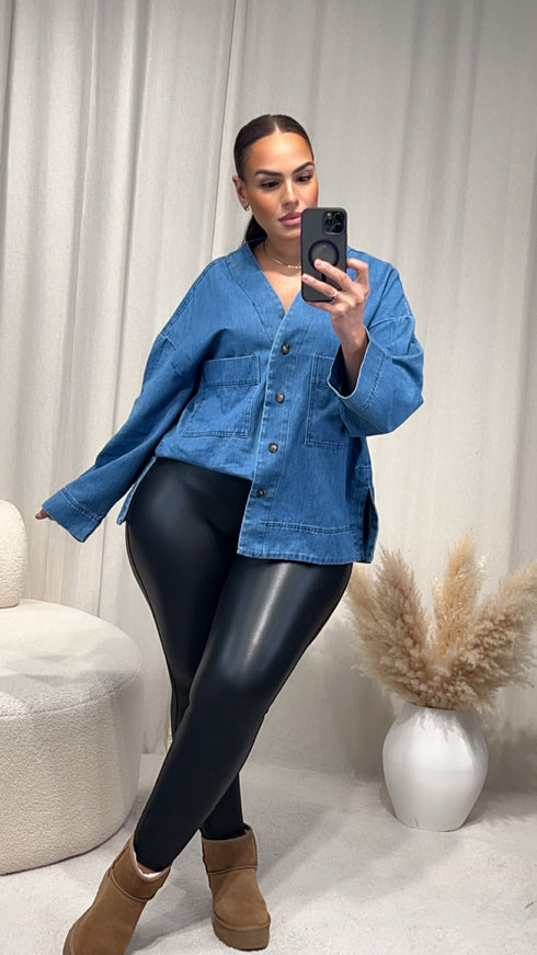 Leggings similicuir mate