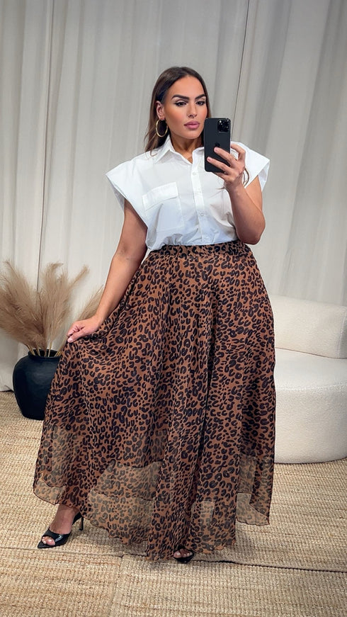 Jupe leopard AGATHA