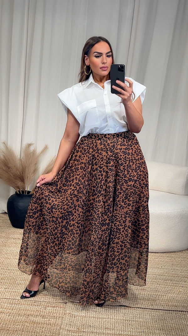 Jupe leopard AGATHA
