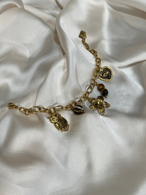 Bracelet à pendentif bijoux hiboux