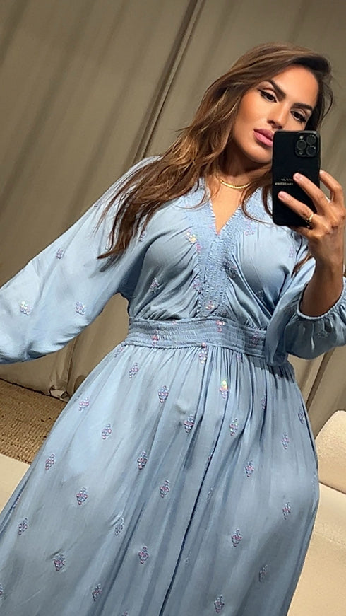 Robe col élastique ADELA
