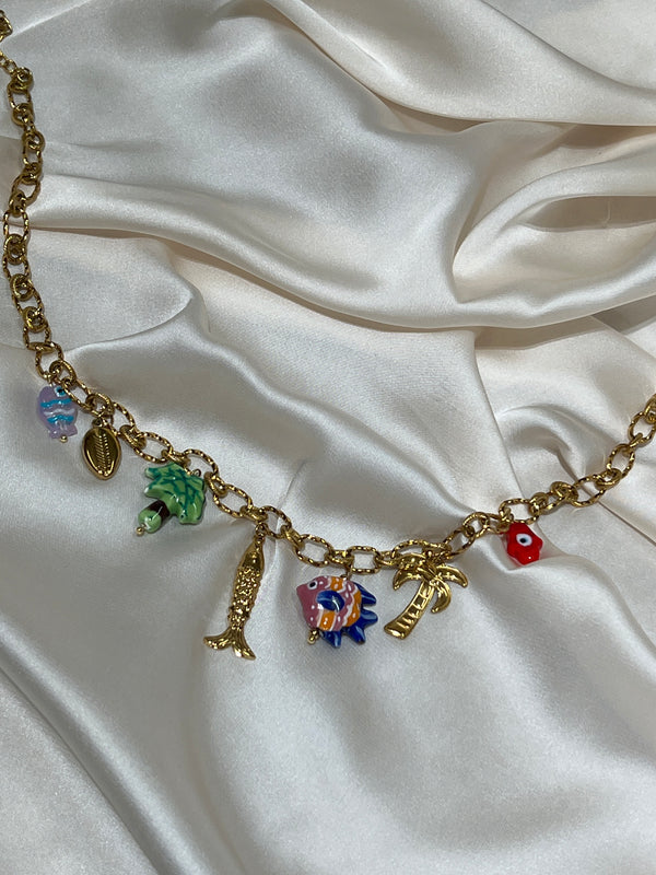 Collier multiples pendentifs bijoux