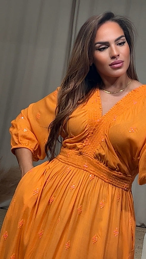 Robe col élastique ADELA