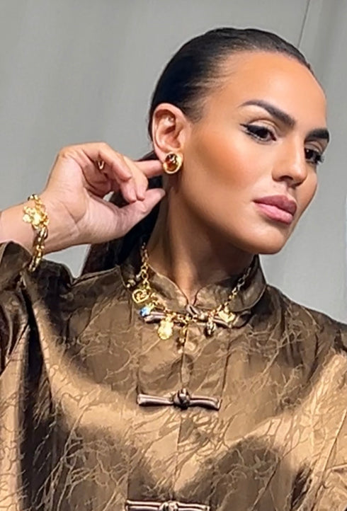 Collier multi- pendentif bijoux