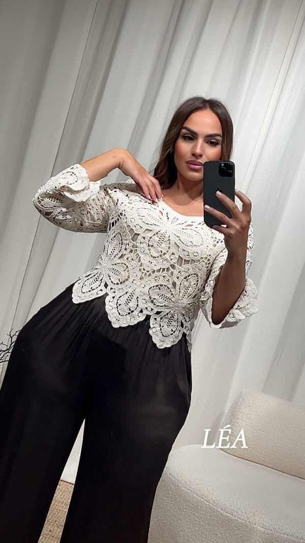 Haut en crochet ajusté LÉA