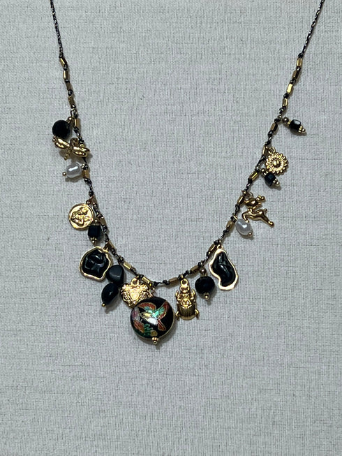 Collier multi- pendentif bijoux