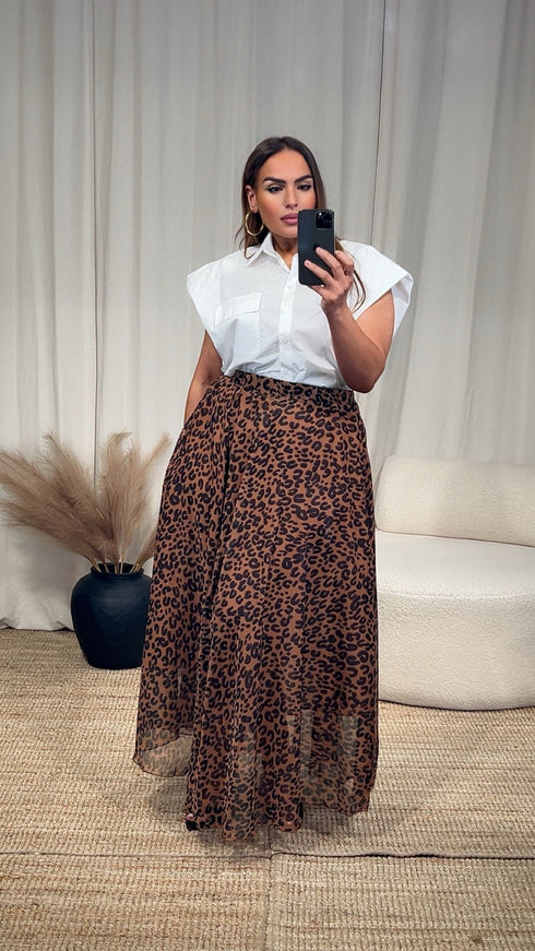 Jupe leopard AGATHA